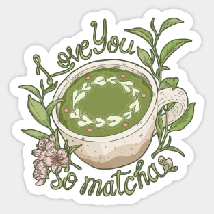 Matcha Latte Love Sticker